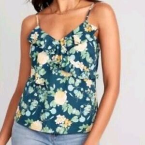 Old Navy‎ Blue Ruffled Sleeveless Camisole